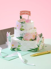 Hallmark White Wedding Paper Wonder 3D Pop-up 3-Tier Cake Card - Image 1 of 4