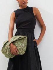 Green Straw Shoulder Bag - Image 2 of 9