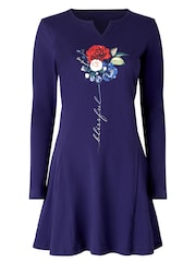 Joe Browns Blue Blissful Stem Flower Graphic Longline Top - Image 5 of 5