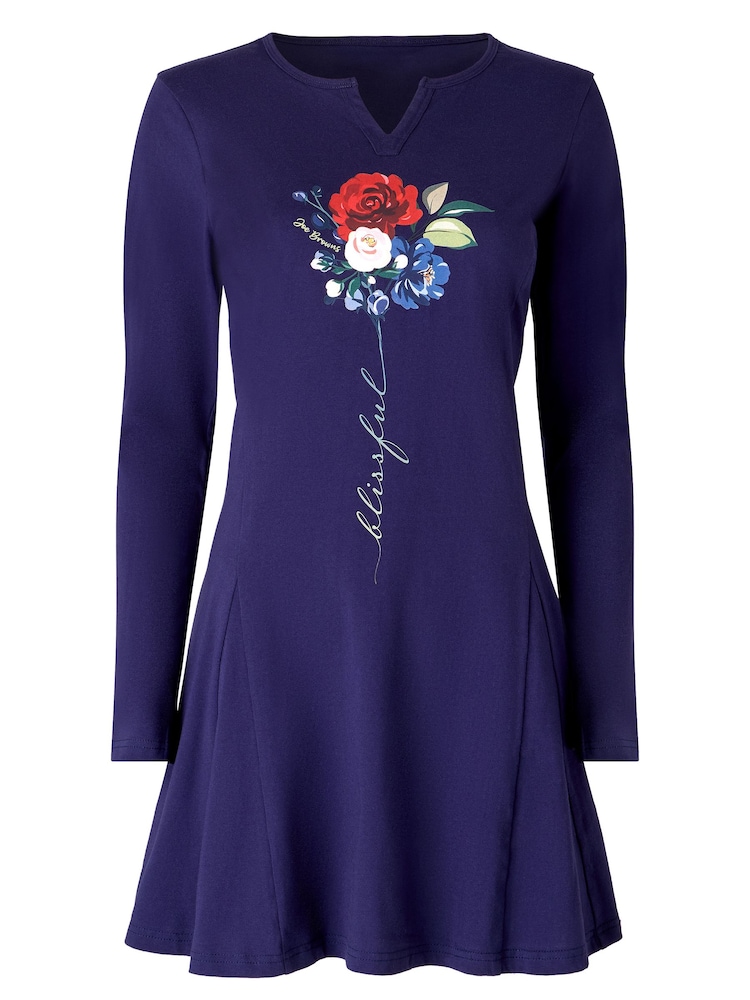 Joe Browns Blue Blissful Stem Flower Graphic Longline Top - Image 5 of 5 Joe Browns Blue Blissful Stem Flower Graphic Longline Top - Image 5 of 5