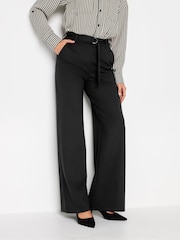 Long Tall Sally Black Ponte Trousers With Belt - Image 1 of 4