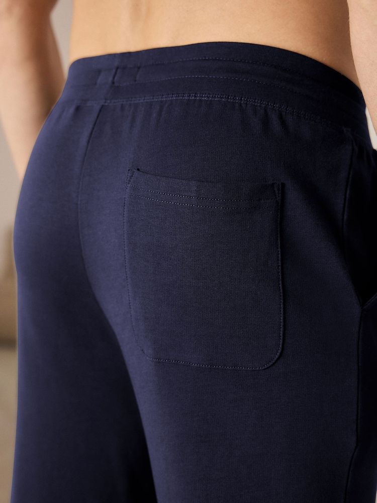 Bleu marine - Ourlets resserrés - Pantalon de jogging slim léger - Image 5 of 8