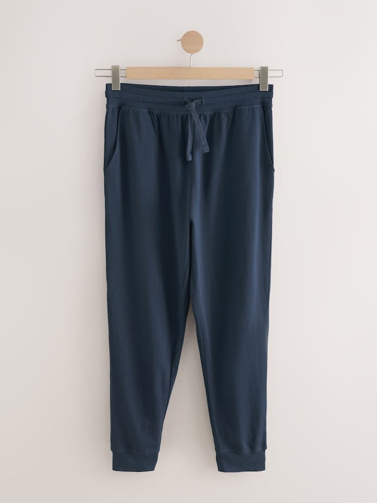 Bleu marine - Ourlets resserrés - Pantalon de jogging slim léger - Image 6 of 8