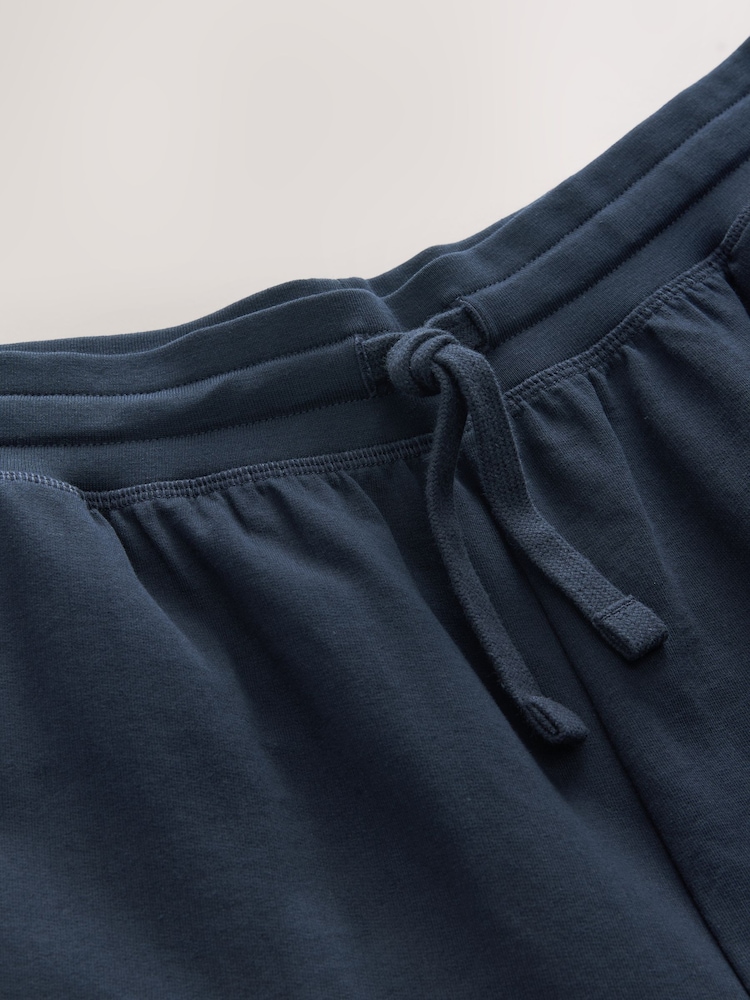 Bleu marine - Ourlets resserrés - Pantalon de jogging slim léger - Image 8 of 8