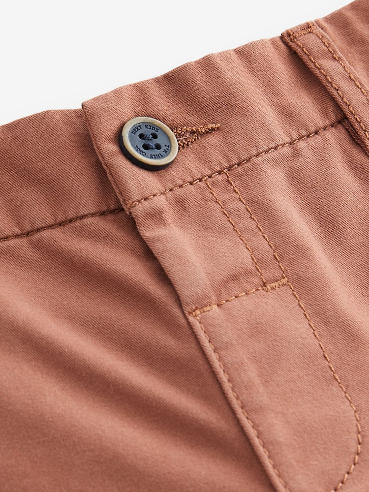 Rust Brown 100% Cotton Chinos Shorts (3mths-7yrs) - Image 7 of 7