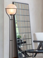 Libra Interiors Black Blakely Floor Standing Mirror - Image 1 of 3