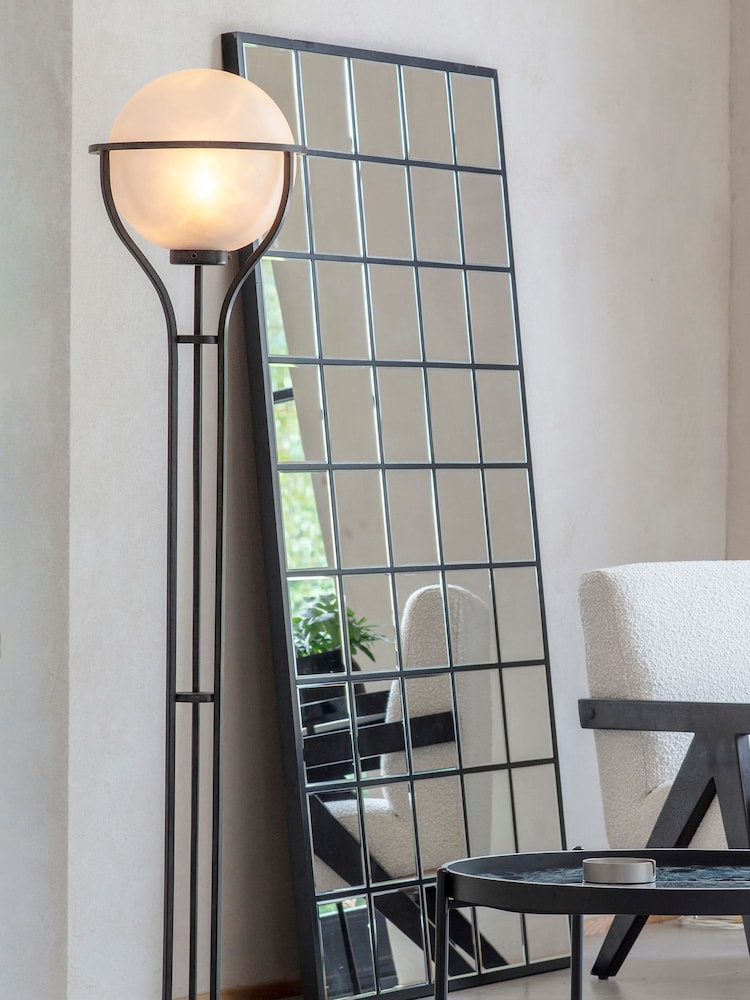 Libra Interiors Black Blakely Floor Standing Mirror - Image 1 of 3
