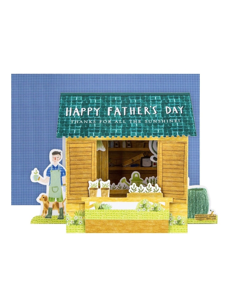 Hallmark Green Father's Day Card 3D Pop-up Shed Design - Image 2 of 4 Hallmark Green Father's Day Card 3D Pop-up Shed Design - Image 2 of 4