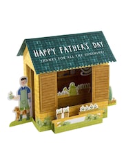 Hallmark Green Father's Day Card 3D Pop-up Shed Design - Image 3 of 4