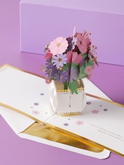 Hallmark Pink Someone Special Card 3D Pop-up Flowers in Vase - Image 1 of 4