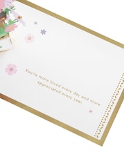 Hallmark Pink Someone Special Card 3D Pop-up Flowers in Vase - Image 4 of 4