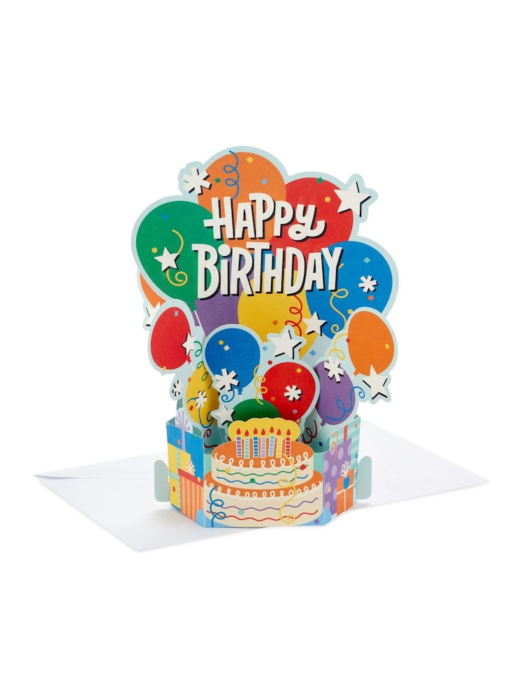 Hallmark Orange 8 Pack Birthday Cards 3D Pop-up Balloons Design - Image 2 of 4 Hallmark Orange 8 Pack Birthday Cards 3D Pop-up Balloons Design - Image 2 of 4
