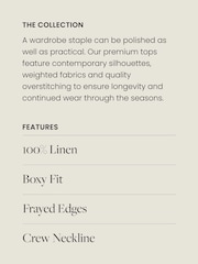 Sage Green Premium 100% Linen Top - Image 2 of 6