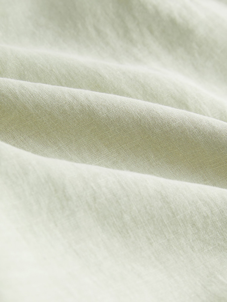 Sage Green Premium 100% Linen Top - Image 6 of 6