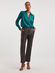 JD Williams Brown Straight Leg Trousers - Image 1 of 5