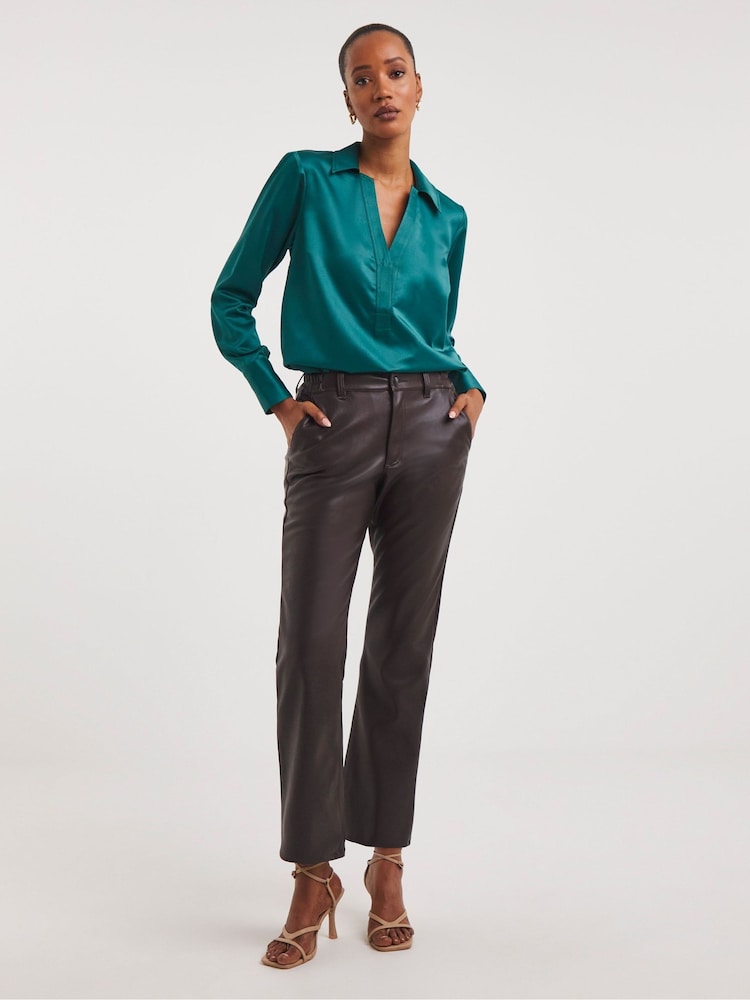 JD Williams Brown Straight Leg Trousers - Image 1 of 5