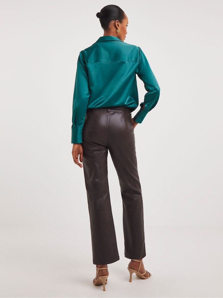 JD Williams Brown Straight Leg Trousers - Image 2 of 5