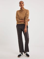 JD Williams Brown Straight Leg Trousers - Image 3 of 5