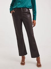 JD Williams Brown Straight Leg Trousers - Image 4 of 5