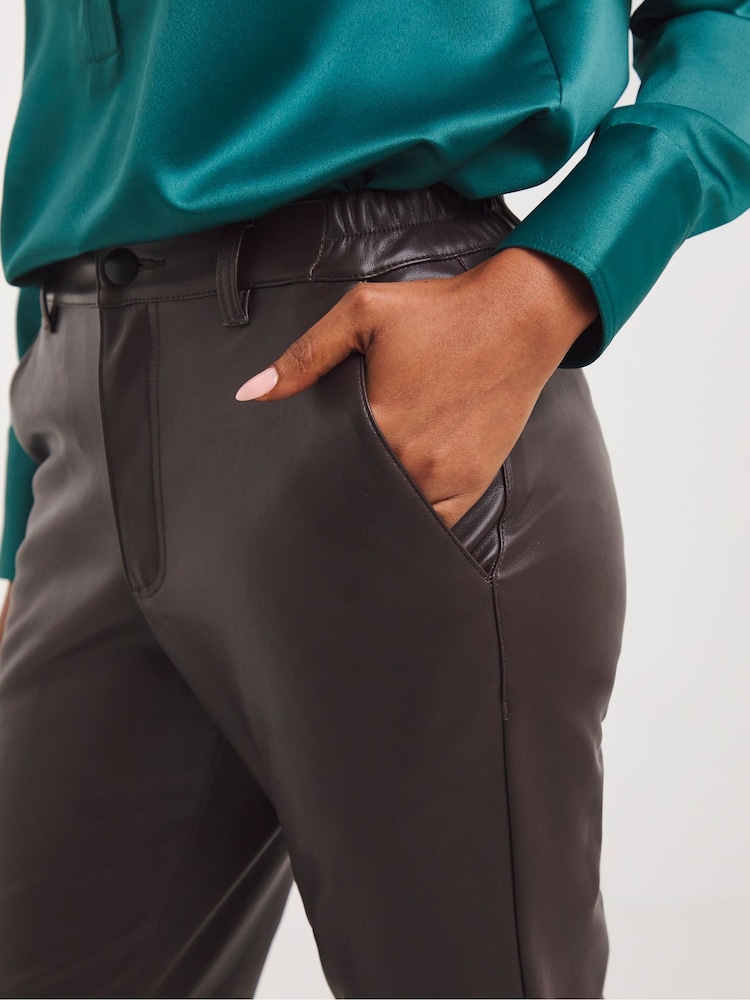 JD Williams Brown Straight Leg Trousers - Image 5 of 5