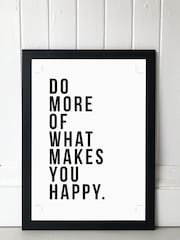 Black What Makes You Happy by Native State Black Framed Print - Image 1 of 4