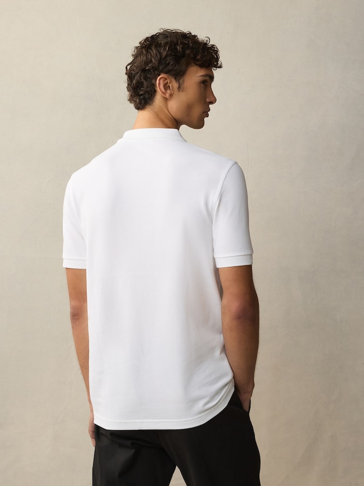 Blanc - Polo Fred Perry uni - Image 3 of 8
