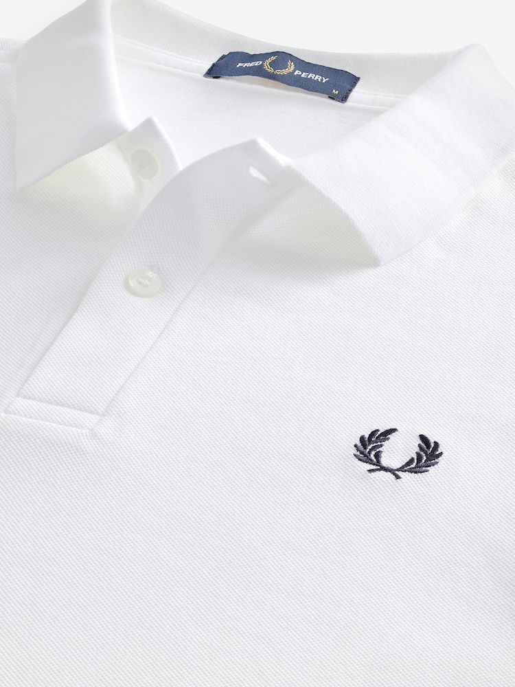 Blanc - Polo Fred Perry uni - Image 6 of 8