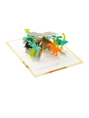 Hallmark Green Birthday Card 3D Pop-up Dinosaurs Design - Image 2 of 4