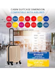 Champagner - Flight Knight – Ryanair Priority – Hartschalen-Kabinen-Handgepäckkoffer mit 8 Rollen aus ABS, 55 x 40 x 20 cm - Image 2 of 7