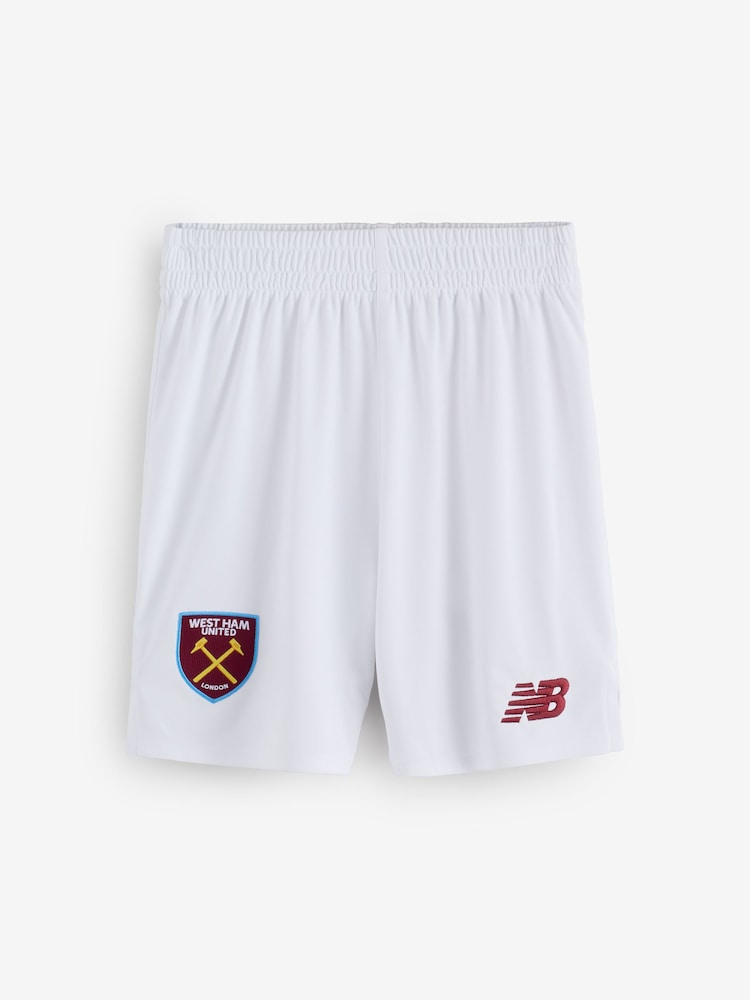New Balance White West Ham United 26/27 Home Shorts Youth - Image 1 of 1