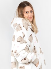 Vanilla Underground White Pusheen Cat Ladies Blanket Hoodie - Image 6 of 7