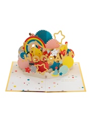 Hallmark Blue Hooray' Celebration Card 3D Pop-up Design - Image 2 of 4