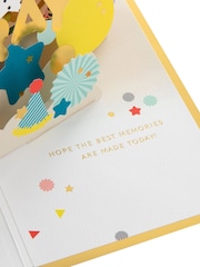 Hallmark Blue Hooray' Celebration Card 3D Pop-up Design - Image 4 of 4