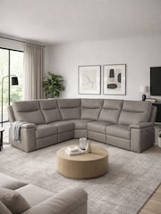 Aspire Furniture Grey Corvan Corner Power Recliner Sofa, Elephant Sofa - Image 2 of 4