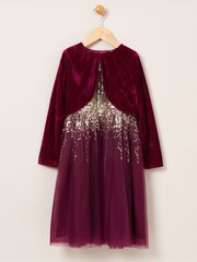 Miss Pink Dress and Cardigan 2-Piece Set - Image 1 of 4