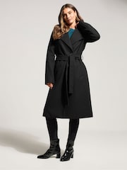 معطف ملفوف رسمي متوسط الطول مع حزام من Long Tall Sally - صورة 3 من 5