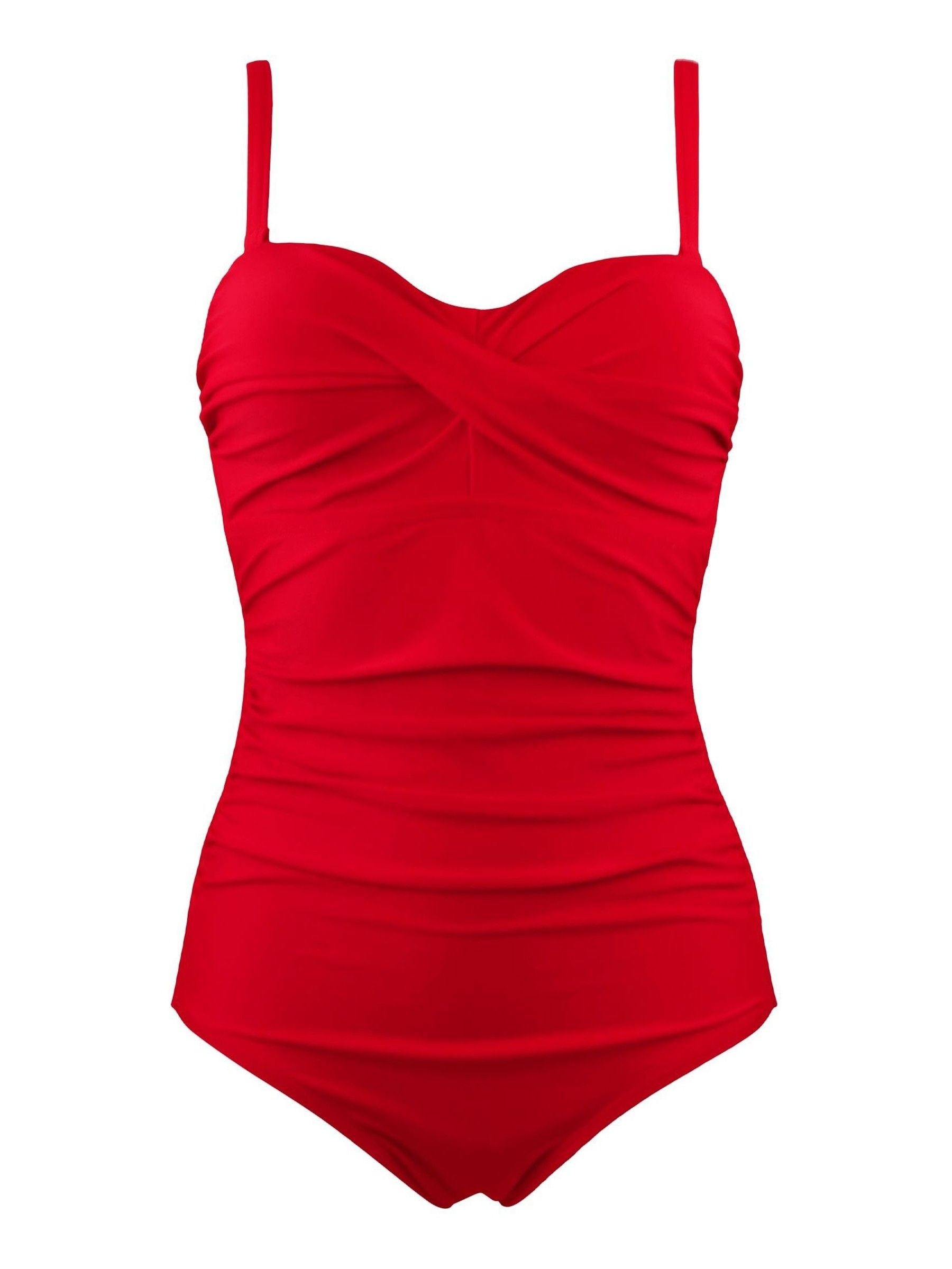 Buy Pour Moi Red Santa Monica Removable Straps Tummy Control Swimsuit from Next USA