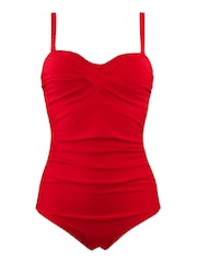 Pour Moi Red Santa Monica Removable Straps Tummy Control Swimsuit - Image 4 of 5