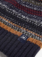 FatFace Multi Colour Multi Stripe Beanie - Image 2 of 2