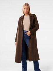 Forever New Brown Devon Felled Coat - Image 1 of 4