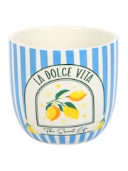 Something Different Blue Blue Striped La Dolce Vita Plant Pot - Image 2 of 4
