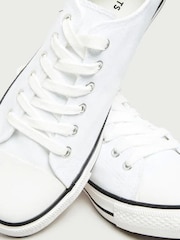 Long Tall Sally White Canvas Low Trainers in Standard Fit - Image 5 of 6