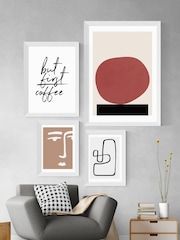 White But First Coffee by Rafael Farias Framed Print - Image 3 of 4
