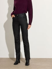 M&Co Black Coated Bootcut Jeans - Image 1 of 5
