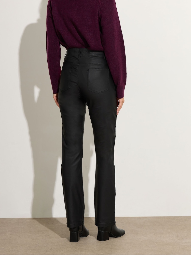 M&Co Black Coated Bootcut Jeans - Image 2 of 5 M&Co Black Coated Bootcut Jeans - Image 2 of 5