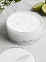 Jasmine & Orange Blossom Collection Luxe New York Large 3 Wick Scented Candle - Image 1 of 5