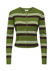 JDY Green Stripe Cardigan - Image 4 of 5