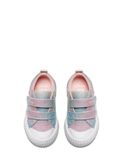 Clarks Pink/White Standard Fit (F) Foxingbrill Toddler Canvas Shoes - Image 5 of 7