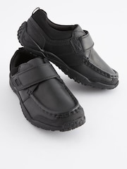 Black Narrow Fit (E) School Leather Single Strap Shoes - Image 1 of 6