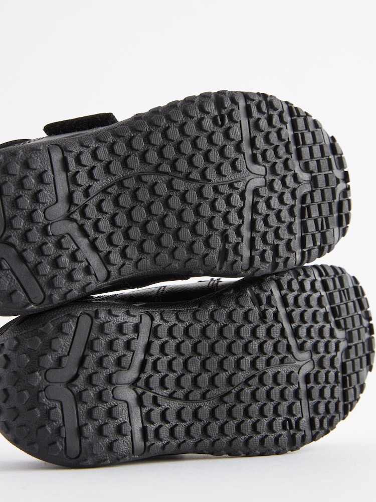 Black Narrow Fit (E) School Leather Single Strap Shoes - Image 5 of 6